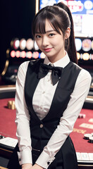 アジア人のカジノディーラー