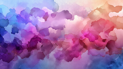 Fototapeta premium Cool Wallpapers - Watercolor painting with colorful abstract design and textured effect