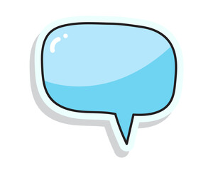 Fototapeta premium Set of Colorful speech bubbles in Hand-drawn style , chatting box, message box, think balloon, speak bubble, cartoon elements vector illustration