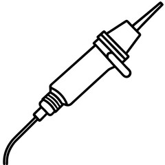Fototapeta premium Precision Soldering Tool Vector Outline
