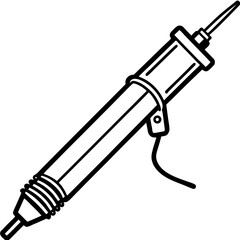 Precision Soldering Tool Vector Outline