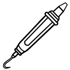 Fototapeta premium Precision Soldering Tool Vector Outline