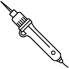 Precision Soldering Tool Vector Outline