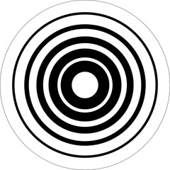 Circle with halftone line elements, sound wave
