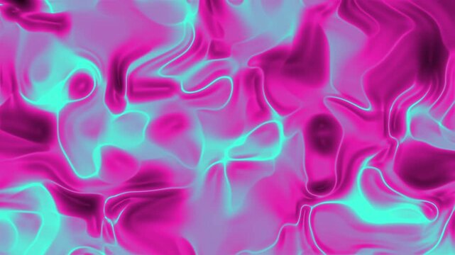 Abstrakte Fl&uuml;ssigkeitsanimation: Pink und T&uuml;rkis