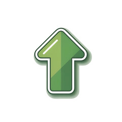 Green house and arrow icon home symbol on white background vector illustration