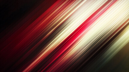Fototapeta premium An abstract background of blurred, diagonal motion streaks in red, gold, and white. perfect for themes of speed, energy, or modern design