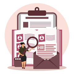 HR Management concept and Employee Recruitment Process.