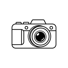 Abstract Photography Camera Outline Vector Illustration
