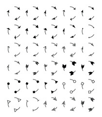 Circle Arrow Icons – Curved Vector Set for Refresh, Recycle, Sync, and Rotate