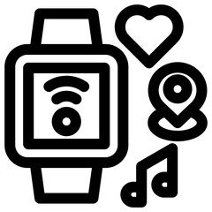 Smartwatch Outline Icon