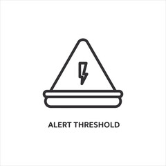 Vector art of alert threshold warning symbol with lightning bolt