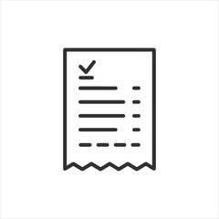 Fototapeta premium Vector art of a checklist document with a checkmark indicating completion