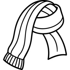 Winter Wrap Line Drawing Illustration