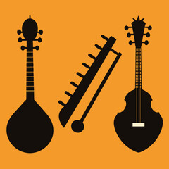 Naklejka premium set of electric guitar