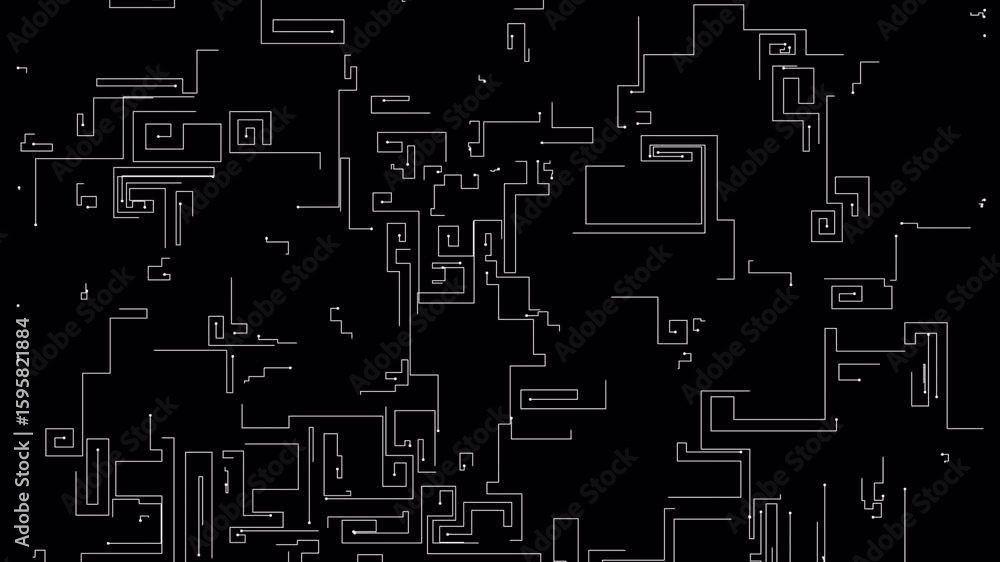 Poster abstract circuitry lines animated background