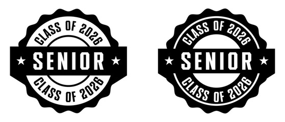 Senior class of 2026 graduation badge design