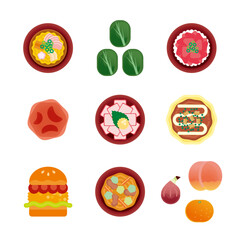 和歌山グルメのイラストセット