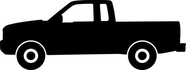 Black pickup truck silhouette