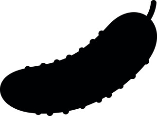 Black silhouette of a gherkin pickle