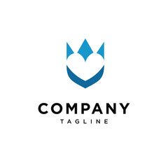 Hearth Trident Logo Icon Vector.