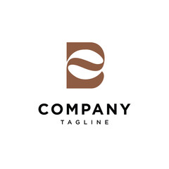 Letter B Bean Coffee Logo Icon Vector. © Imam