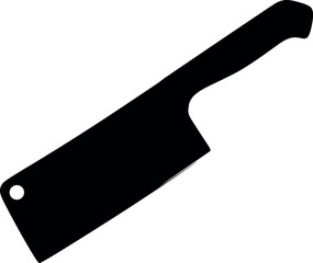 Sharp kitchen cleaver silhouette