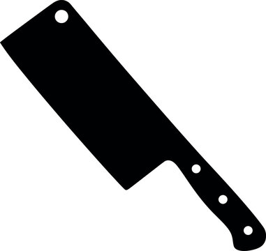 Black meat cleaver silhouette