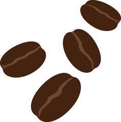 Isolated coffee beans