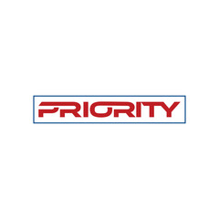 Priority Wordmark logo icon vector.