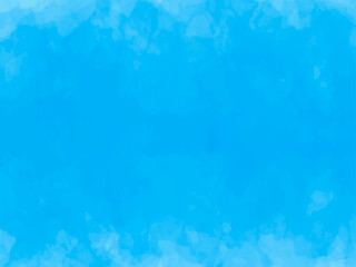 青空や水面のようなイメージの背景素材。手描きの水彩風テクスチャー。最も濃い深い青。
