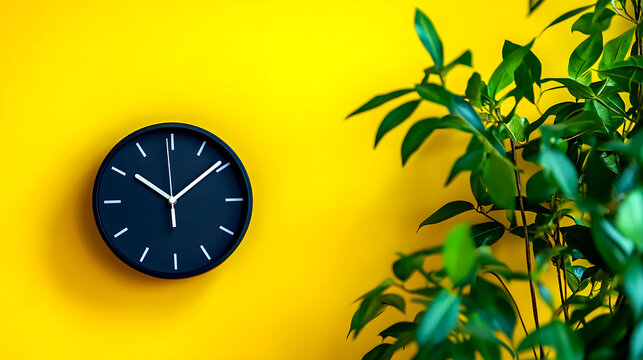Wall Clock with Blank Label