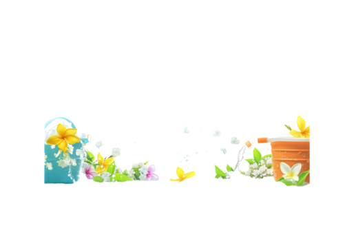 Songkran water splashing tools bucket, water gun, jasmine garlan