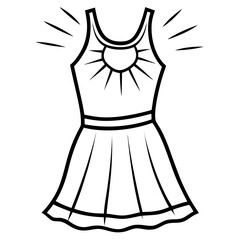 Breezy Summer Dress Vector