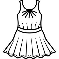 Breezy Summer Dress Vector