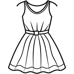 Breezy Summer Dress Vector