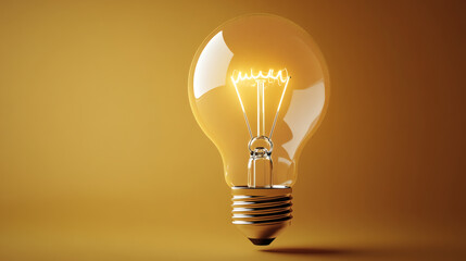 Illuminating Incandescent Light Bulb against a Warm Backdrop