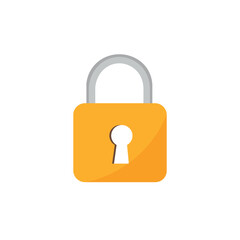 Orange Padlock Icon