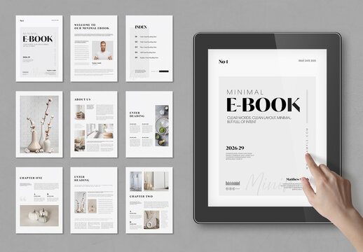 Modern Minimal EBook Layout Design with Clean Aesthetic