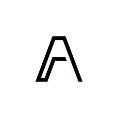 Simple letter A logo vector design in a modern style. Isolated black color on a white background.