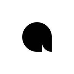 Simple letter A logo vector design in a modern style. Isolated black color on a white background.