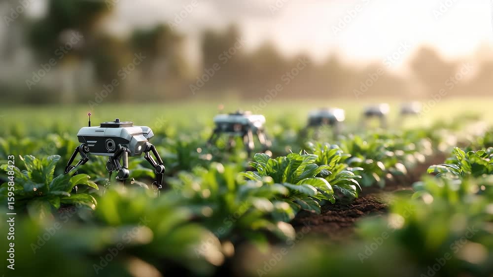 Poster smart farm robots efficiently manage crops