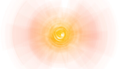 Tourbillon de couleurs chaude jaune orangé sur fond transparent.
