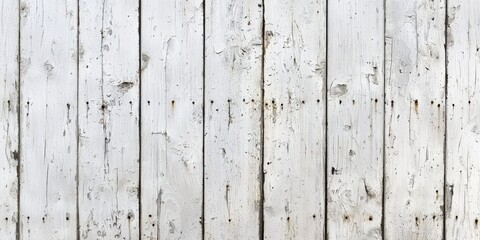 Vintage white vertical planks with textured weathered surface