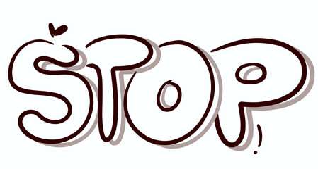 illustration of stop