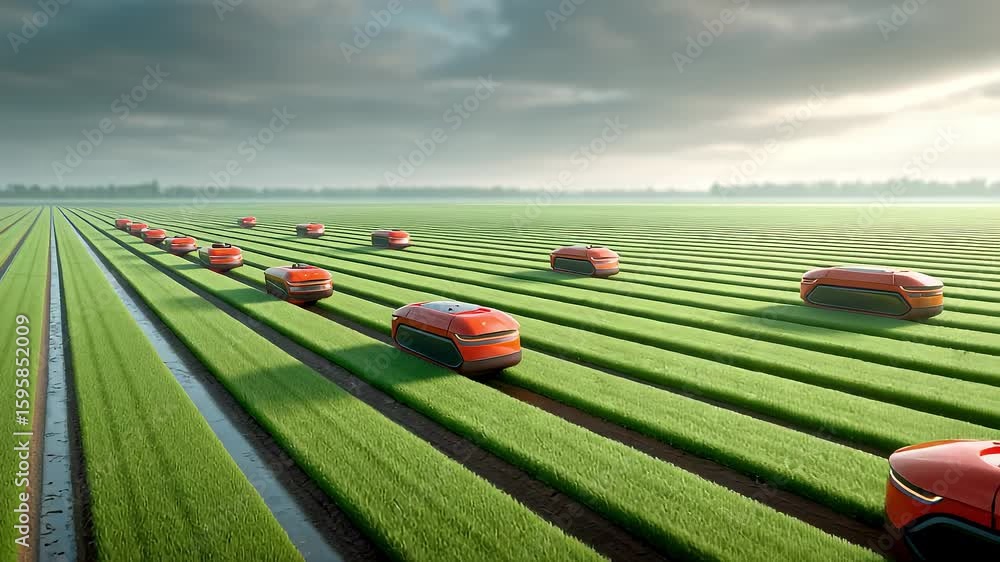 Poster future farm smart robots efficient operation