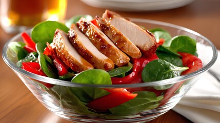 Grilled Chicken and Baby Spinach Power Bowl