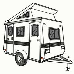 White pop up camping trailer with dark windows pop up camper travel trailer