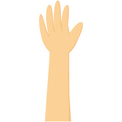 Cartoon illustration human arm and hand 