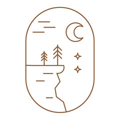 Monoline Scenery Aesthetic